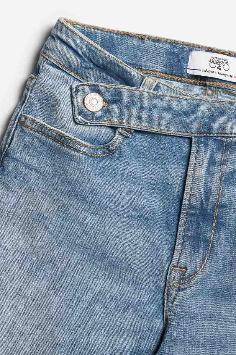 Le Temps Des Cerises Jeans 400/14 Mom Basic Taille Haute 7/8ème Bleu N°4