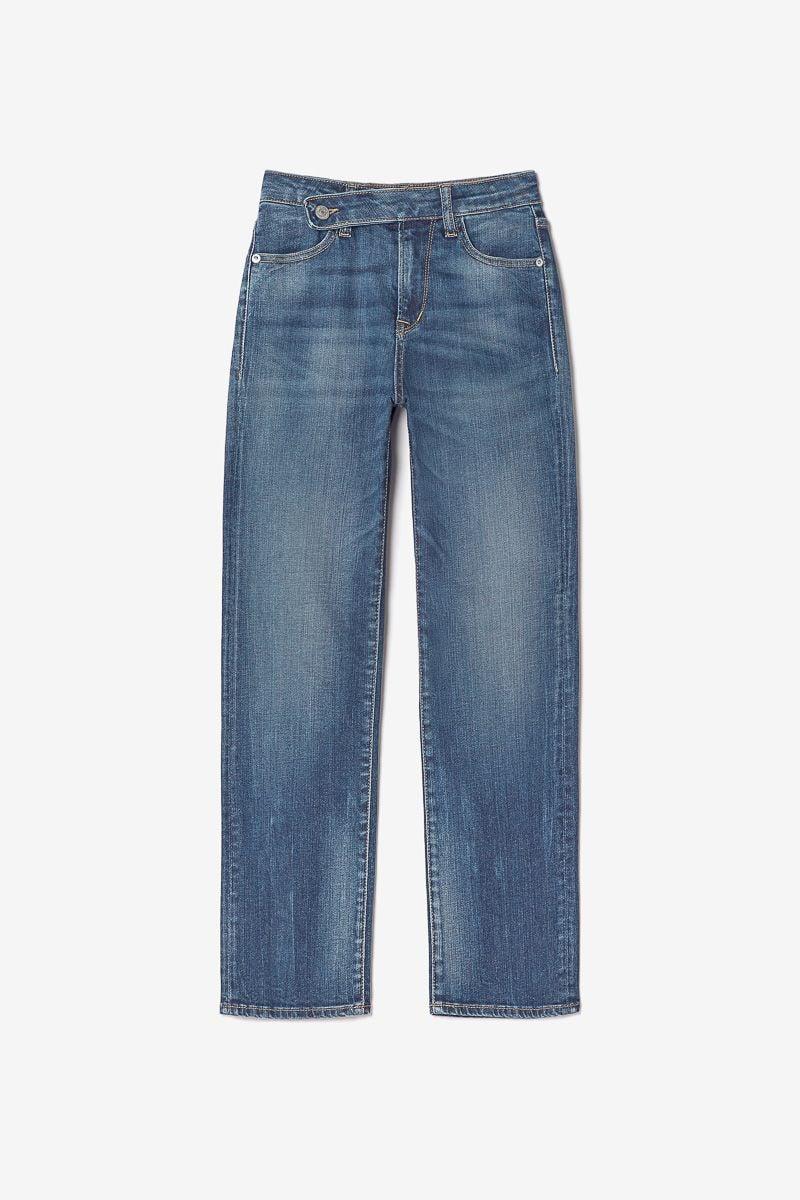 le temps des cerises Jeans 400/14 mom Basic taille haute 7/8ème bleu N°2