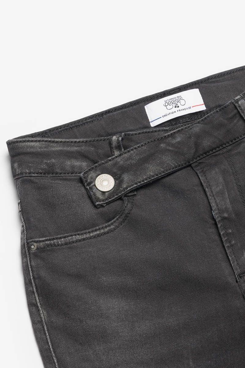 Le Temps Des Cerises Jeans 400/14 Mom Basic Taille Haute 7/8ème Noir N°1
