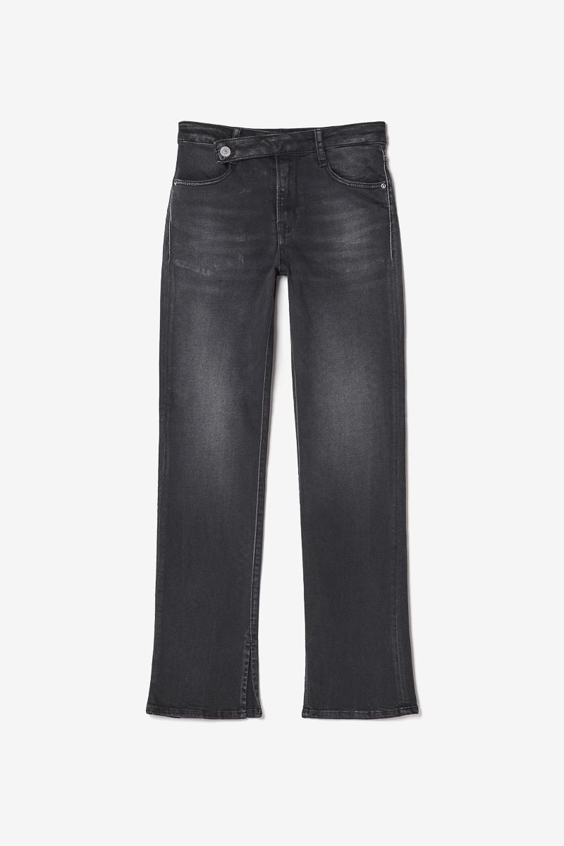 Le Temps Des Cerises Jeans 400/14 Mom Basic Taille Haute 7/8ème Noir N°1
