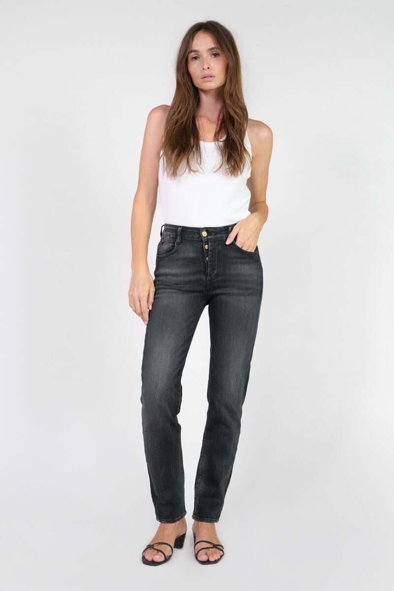 Le Temps Des Cerises Jeans 400/17 Mom Bambo Taille Haute 7/8ème Noir N°1