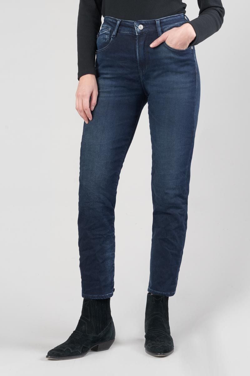 le temps des cerises Jeans 400/17 mom Basic taille haute 7/8ème bleu-noir N°2