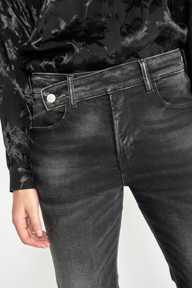 Le Temps Des Cerises Jeans 400/17 Mom Basic Taille Haute 7/8ème Noir N°1