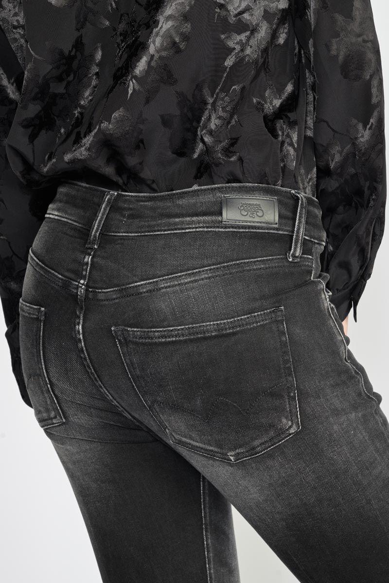Le Temps Des Cerises Jeans 400/17 Mom Basic Taille Haute 7/8ème Noir N°1