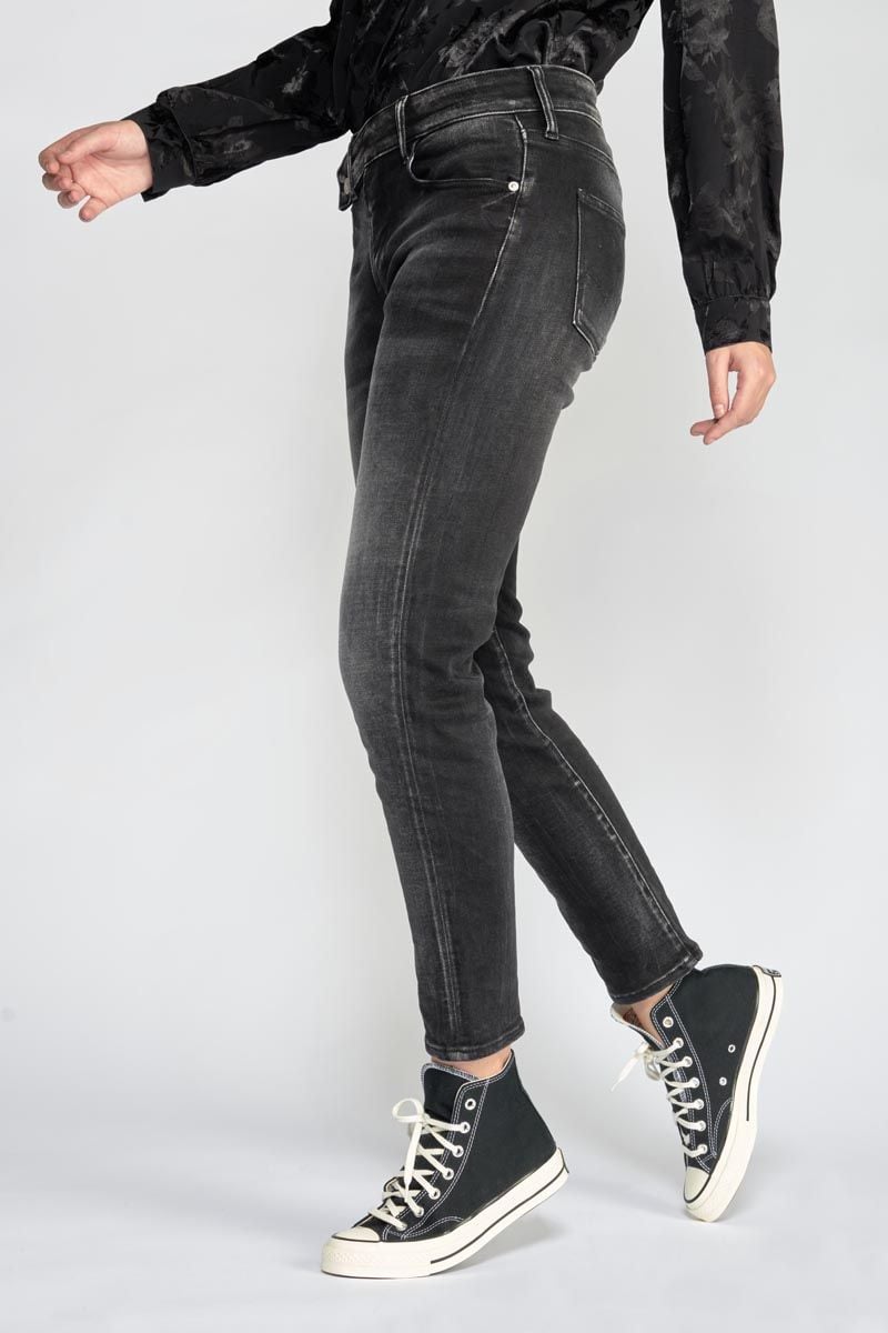 Le Temps Des Cerises Jeans 400/17 Mom Basic Taille Haute 7/8ème Noir N°1