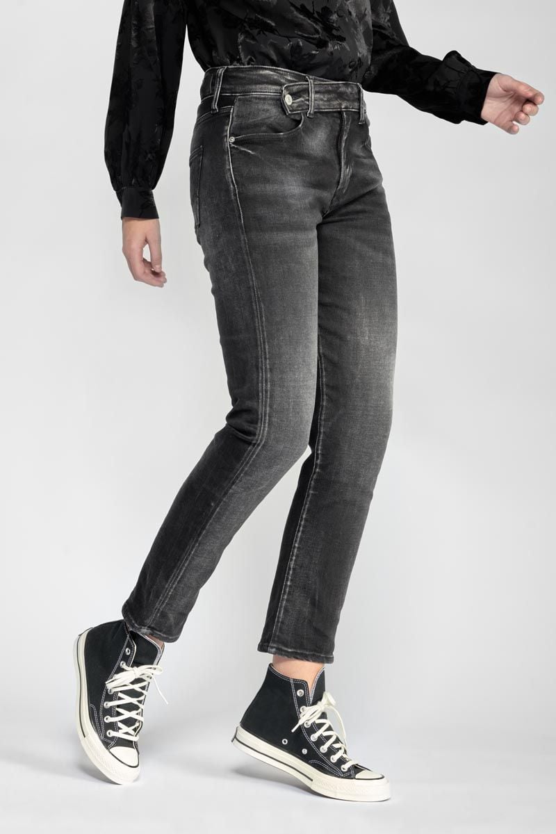 Le Temps Des Cerises Jeans 400/17 Mom Basic Taille Haute 7/8ème Noir N°1