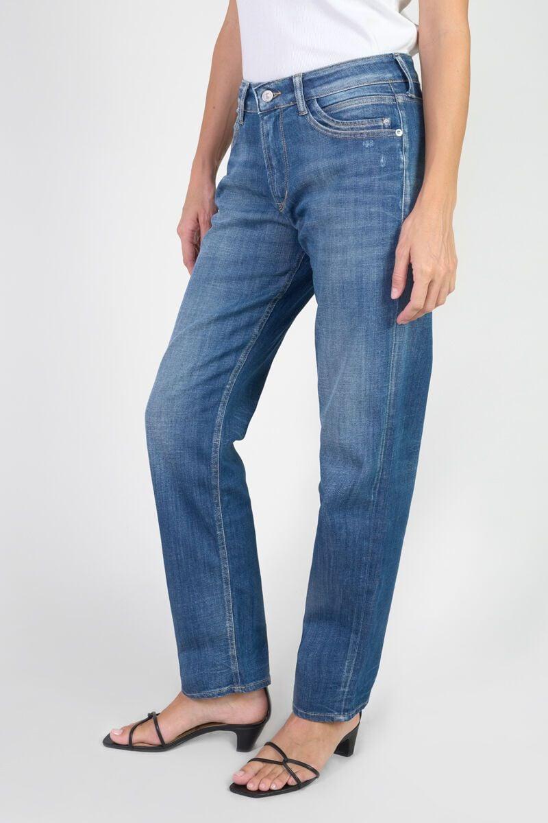 Le Temps Des Cerises Jeans 400/17 Mom Binh Taille Haute 7/8ème Destroy Bleu N°3