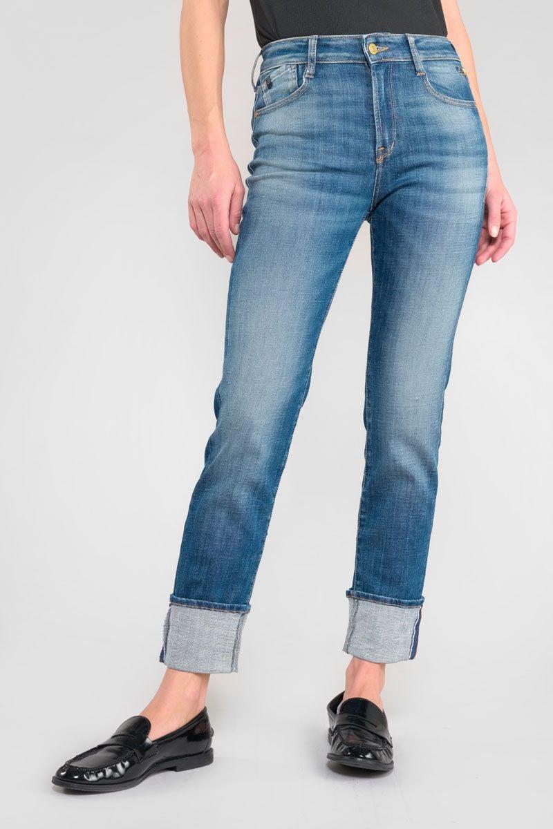 le temps des cerises Jeans 400/17 mom Loli taille haute 7/8ème bleu N°3