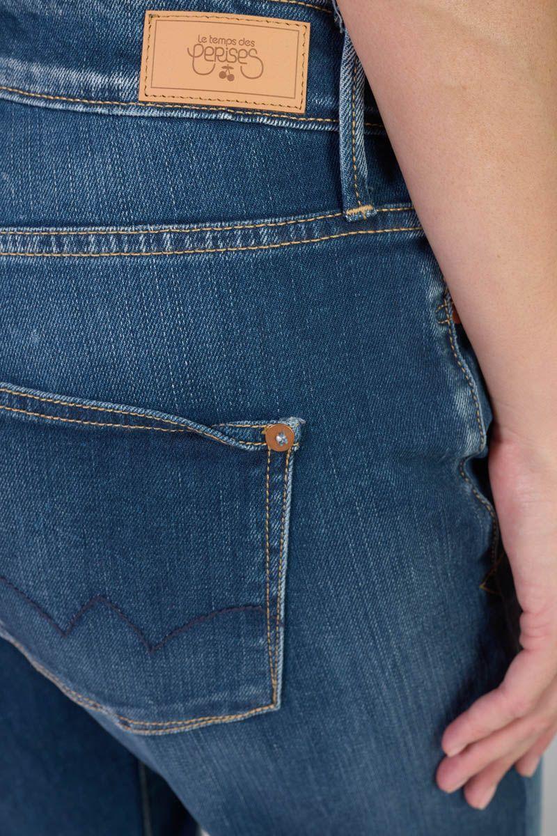 Le Temps Des Cerises Jeans 400/18 Mom Basic Taille Haute 7/8ème Bleu N°2