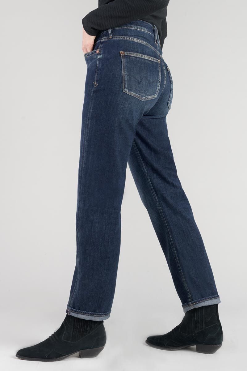 Le Temps Des Cerises Jeans 400/18 Mom Basic Taille Haute 7/8ème Bleu N°1