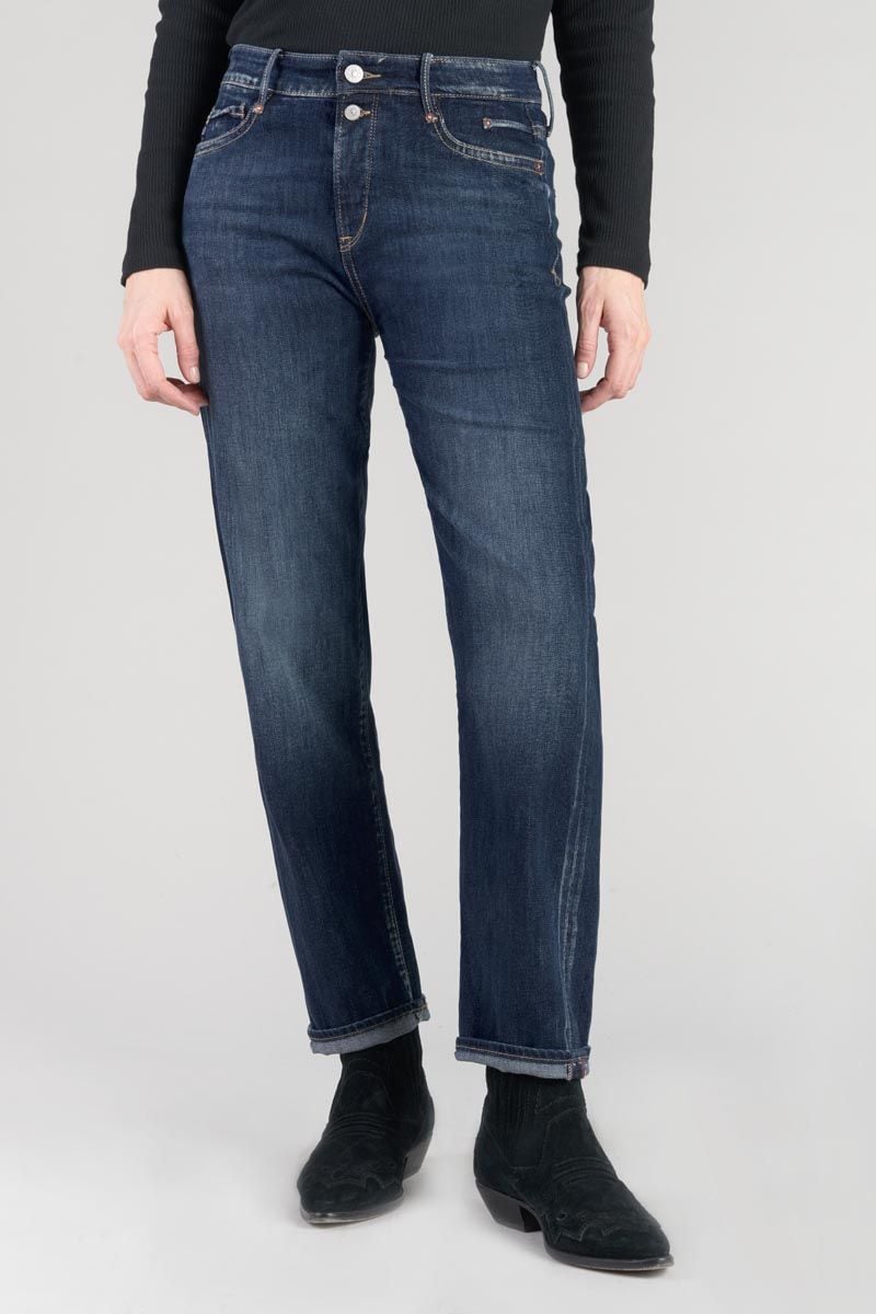 Le Temps Des Cerises Jeans 400/18 Mom Basic Taille Haute 7/8ème Bleu N°1