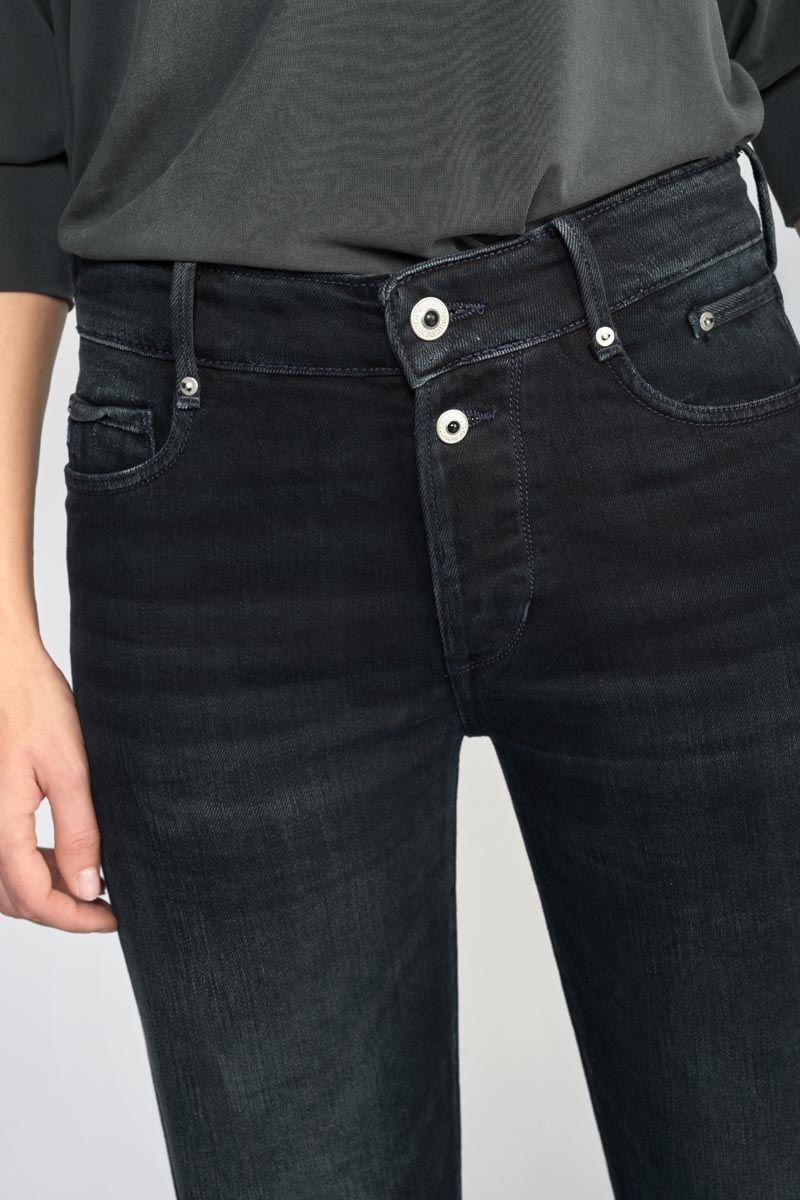 Le Temps Des Cerises Jeans 400/18 Mom Basic Taille Haute 7/8ème Bleu-noir N°1