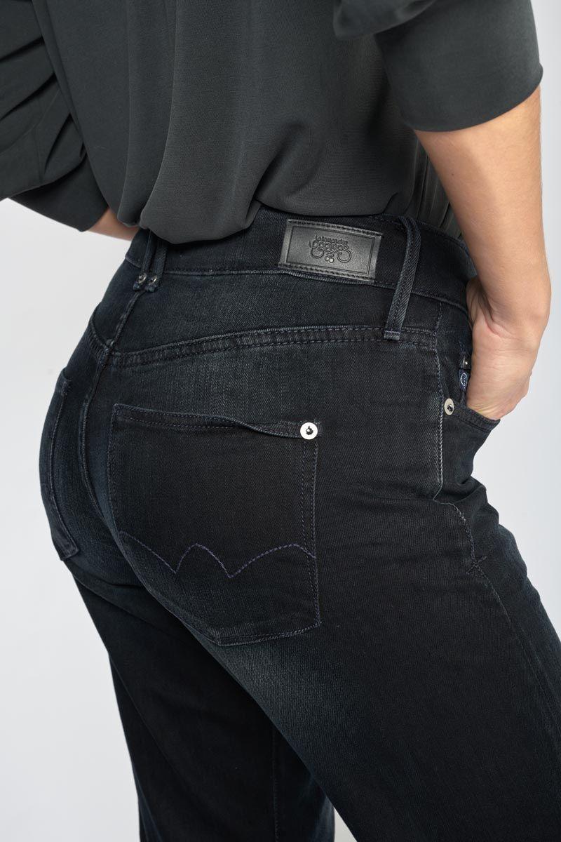 Le Temps Des Cerises Jeans 400/18 Mom Basic Taille Haute 7/8ème Bleu-noir N°1