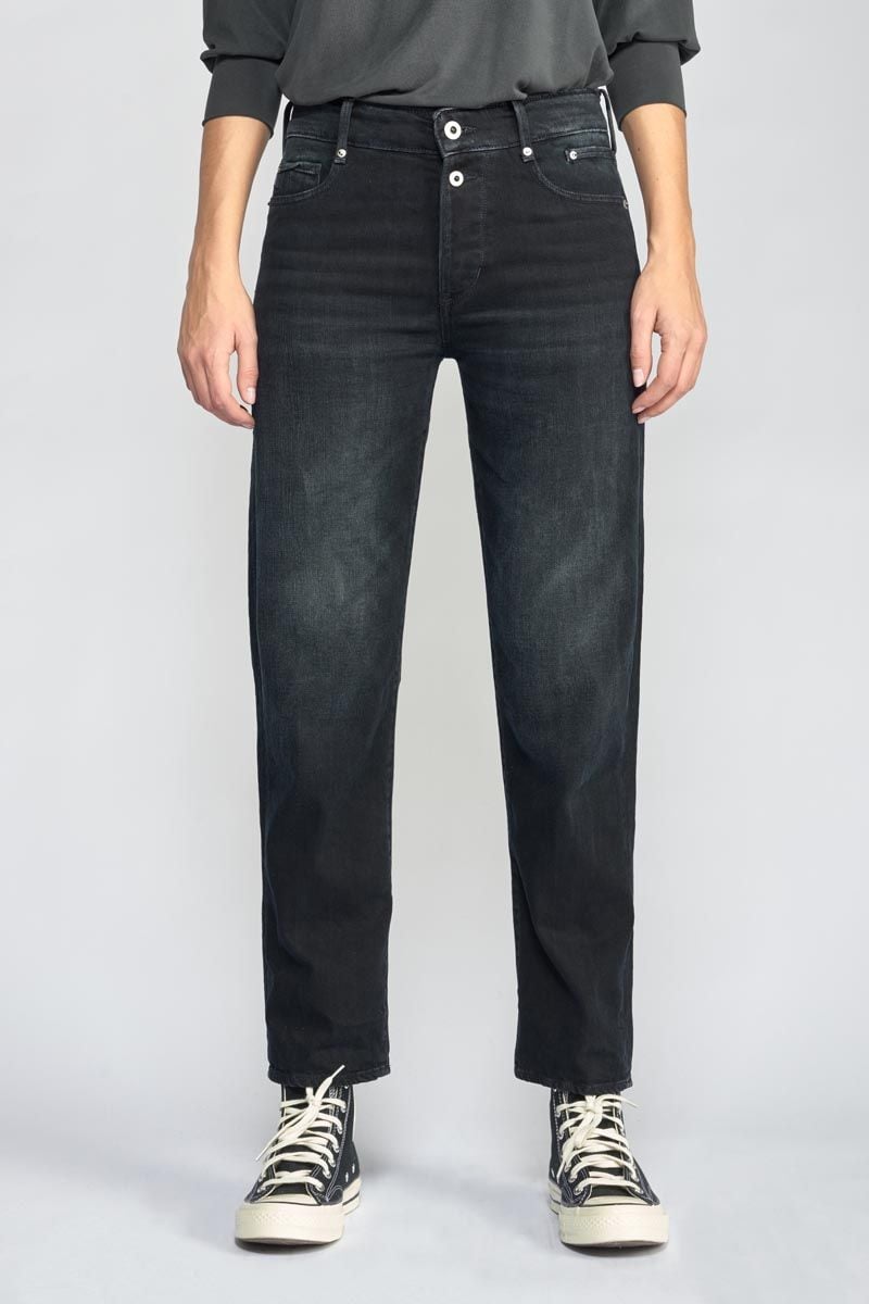 Le Temps Des Cerises Jeans 400/18 Mom Basic Taille Haute 7/8ème Bleu-noir N°1