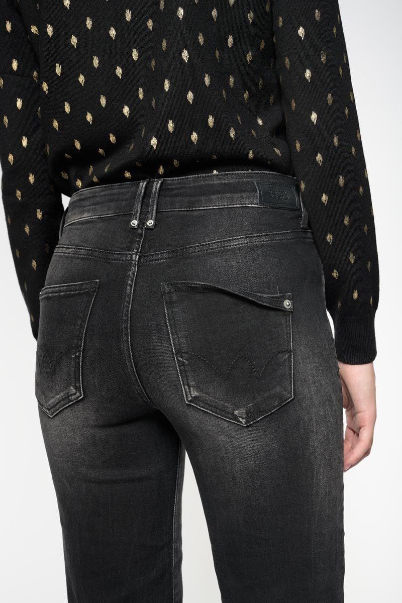 Le Temps Des Cerises Jeans 400/18 Mom Basic Taille Haute 7/8ème Noir N°1