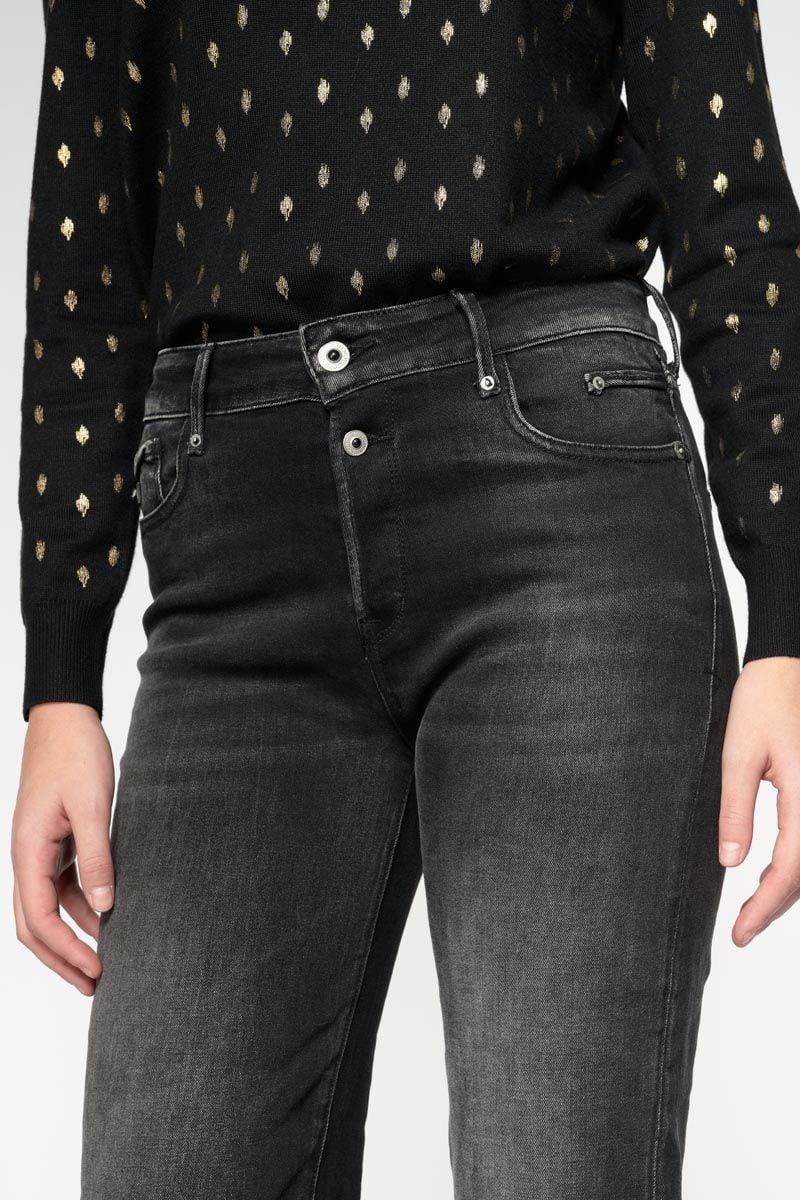 Le Temps Des Cerises Jeans 400/18 Mom Basic Taille Haute 7/8ème Noir N°1