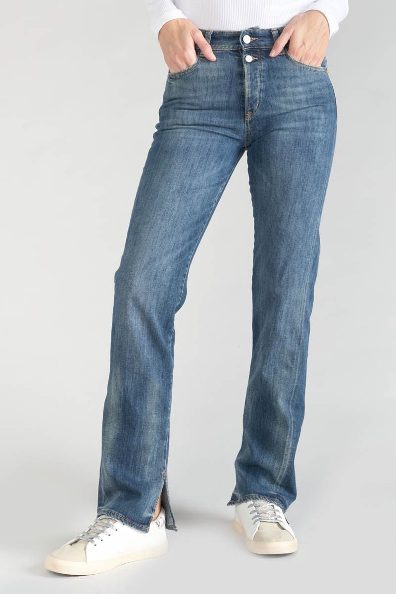 le temps des cerises Jeans 400/19 mom Basic taille haute vintage bleu N°3
