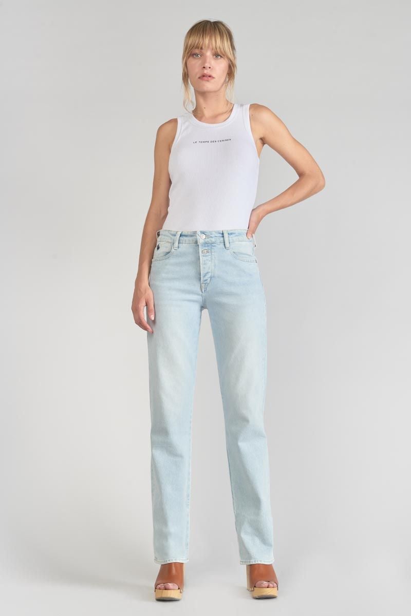 le temps des cerises Jeans 400/19 mom Lux taille haute bleu N°5