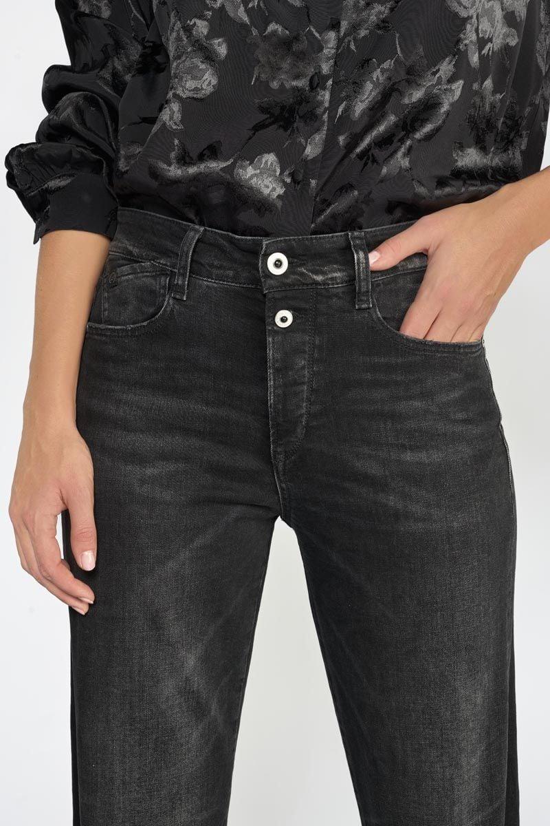 Le Temps Des Cerises Jeans 400/19 Mom Lux Taille Haute Noir N°1