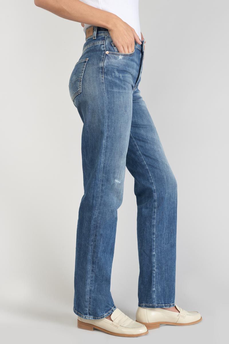 Le Temps Des Cerises Jeans 400/19 Mom Luxe Taille Haute Destroy Bleu N°2