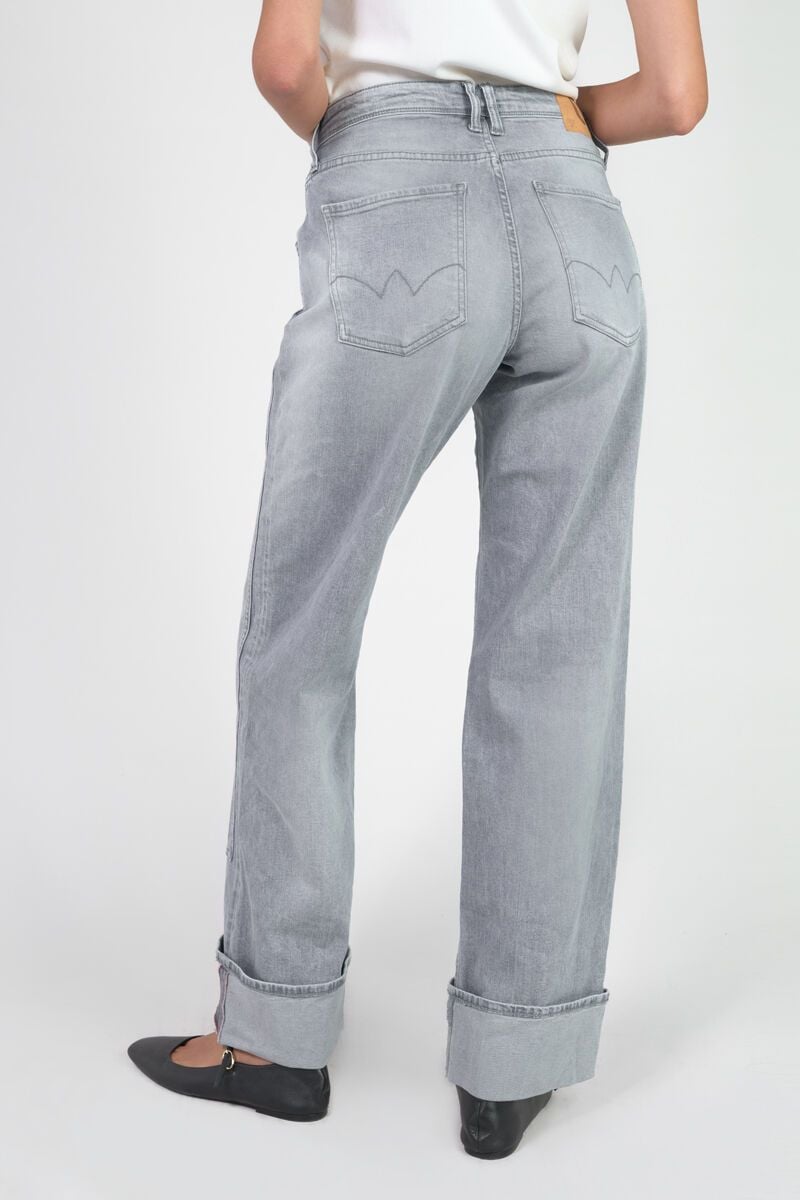 Le Temps Des Cerises Jeans 400/28 Regular Loose Carlino Taille Haute Destroy Gris N°3
