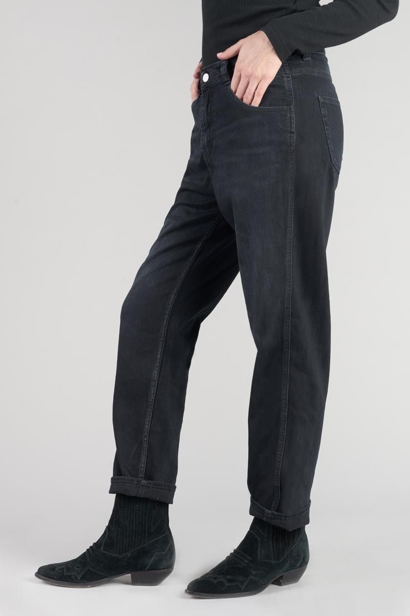 Le Temps Des Cerises Jeans 400/60 Girlfriend Basic Taille Haute Bleu-noir N°1
