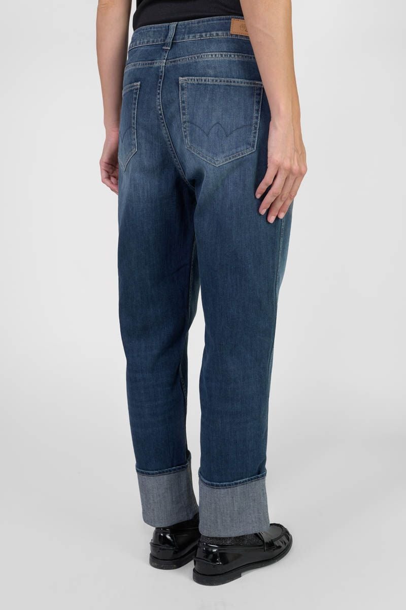 Le Temps Des Cerises Jeans 400/60 Girlfriend Jama Taille Haute Bleu N°1