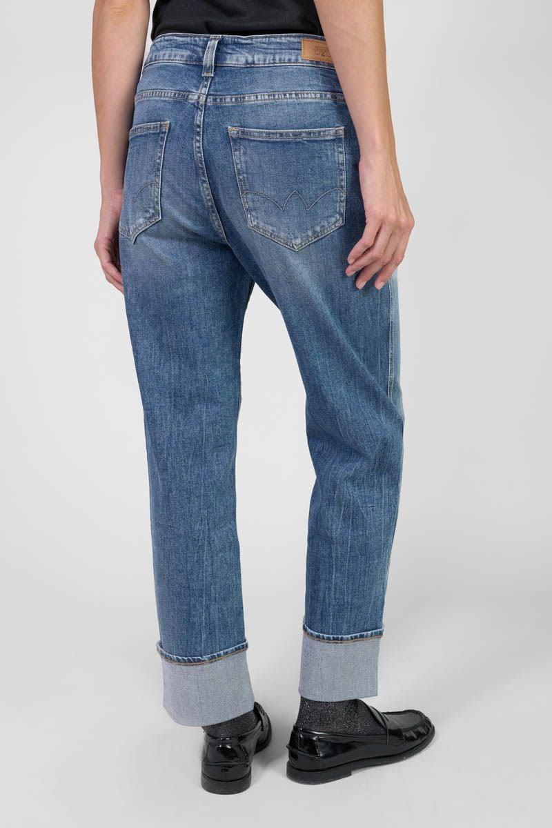 Le Temps Des Cerises Jeans 400/60 Girlfriend Jama Taille Haute Bleu N°4