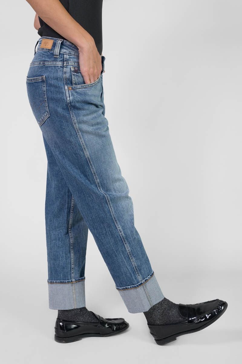 Le Temps Des Cerises Jeans 400/60 Girlfriend Jama Taille Haute Bleu N°4