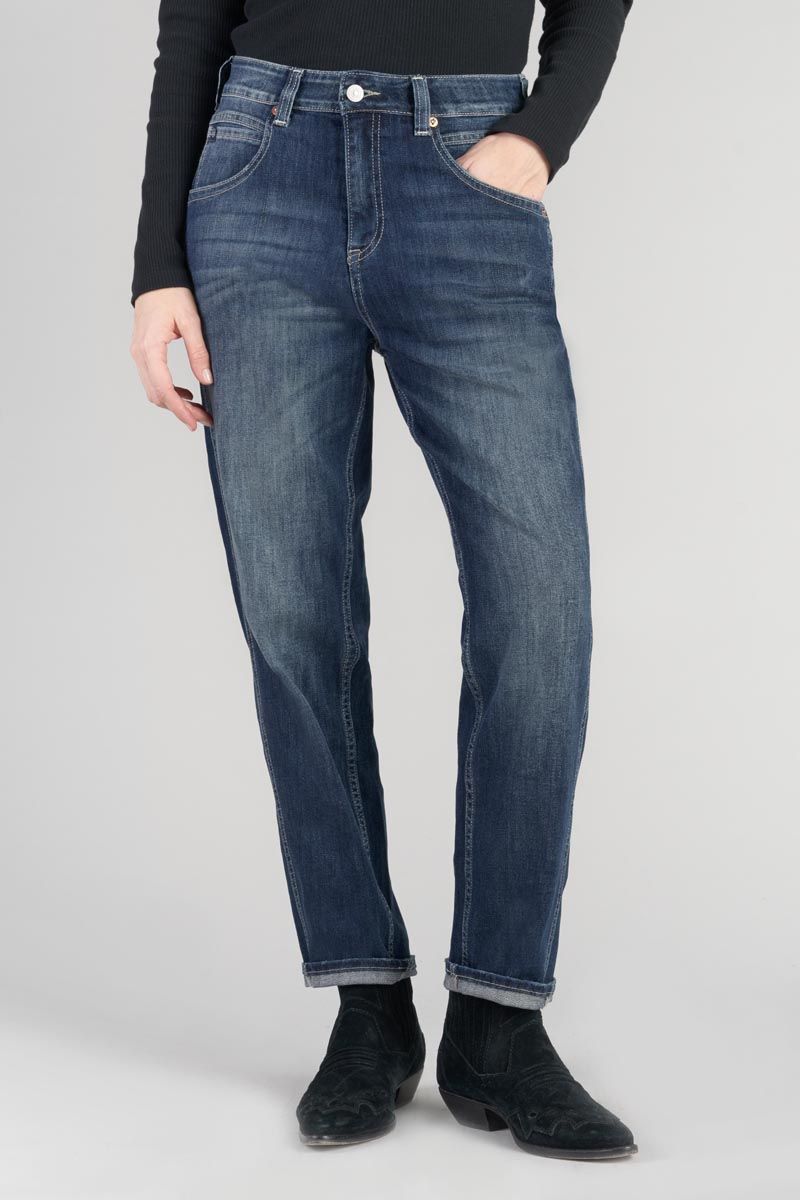 Le Temps Des Cerises Jeans 400/60 Girlfriend Kiss Taille Haute Vintage Bleu N°2