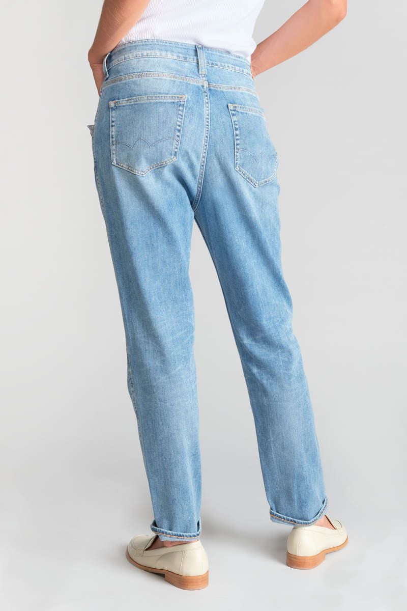 Le Temps Des Cerises Jeans 400/60 Girlfriend Mana Taille Haute Destroy Bleu N°5