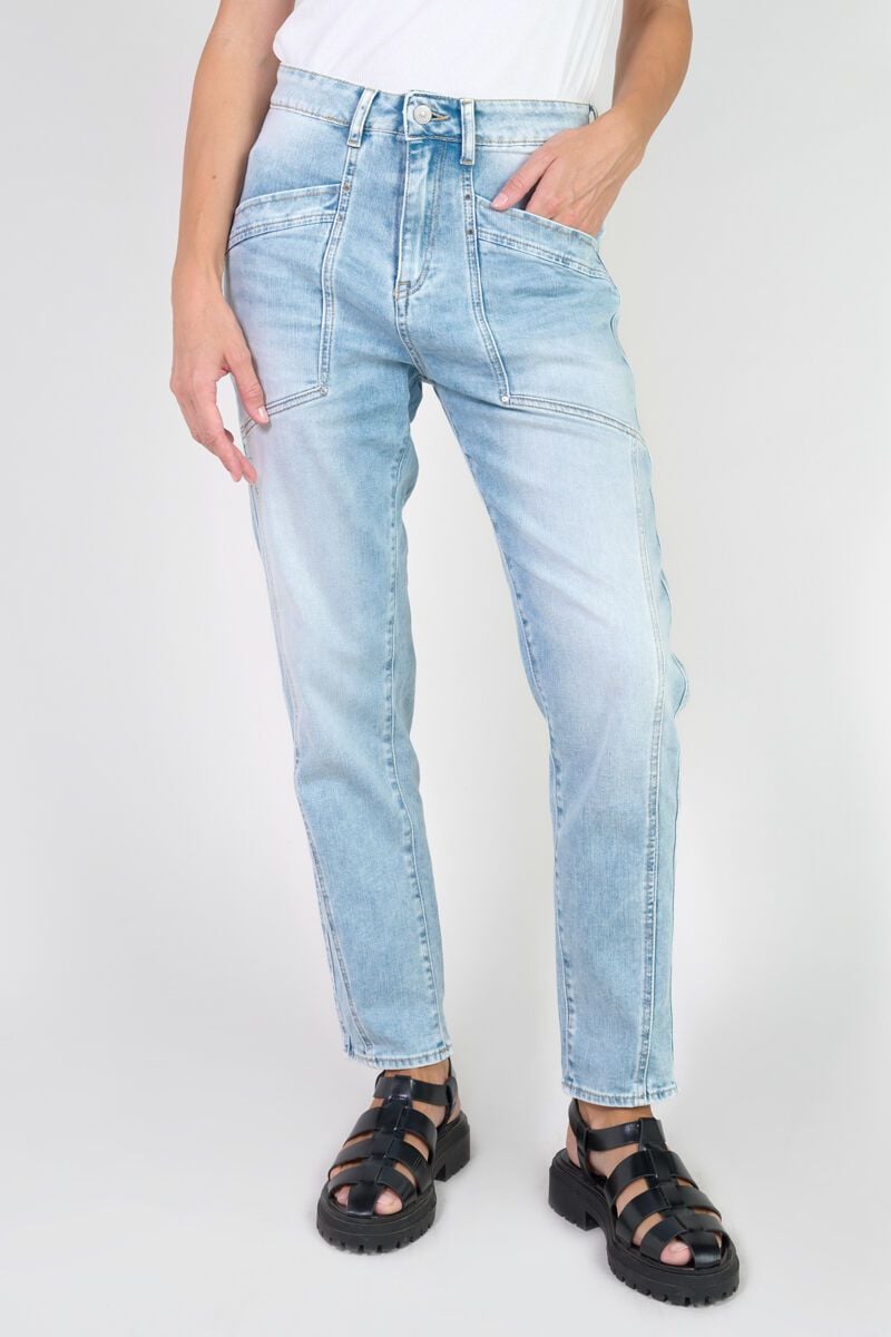 le temps des cerises Jeans 400/60 girlfriend Union taille haute bleu N°5