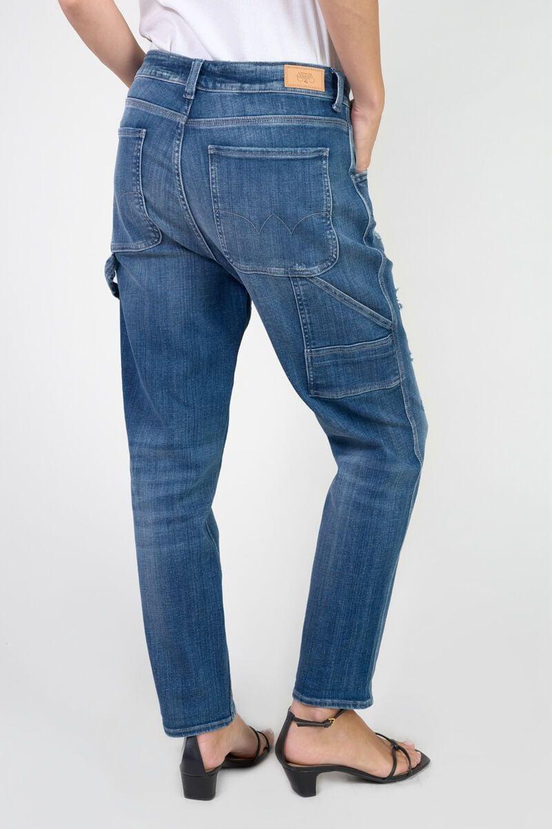 Le Temps Des Cerises Jeans 400/60 Girlfriend Vecta Taille Haute Destroy Bleu N°3