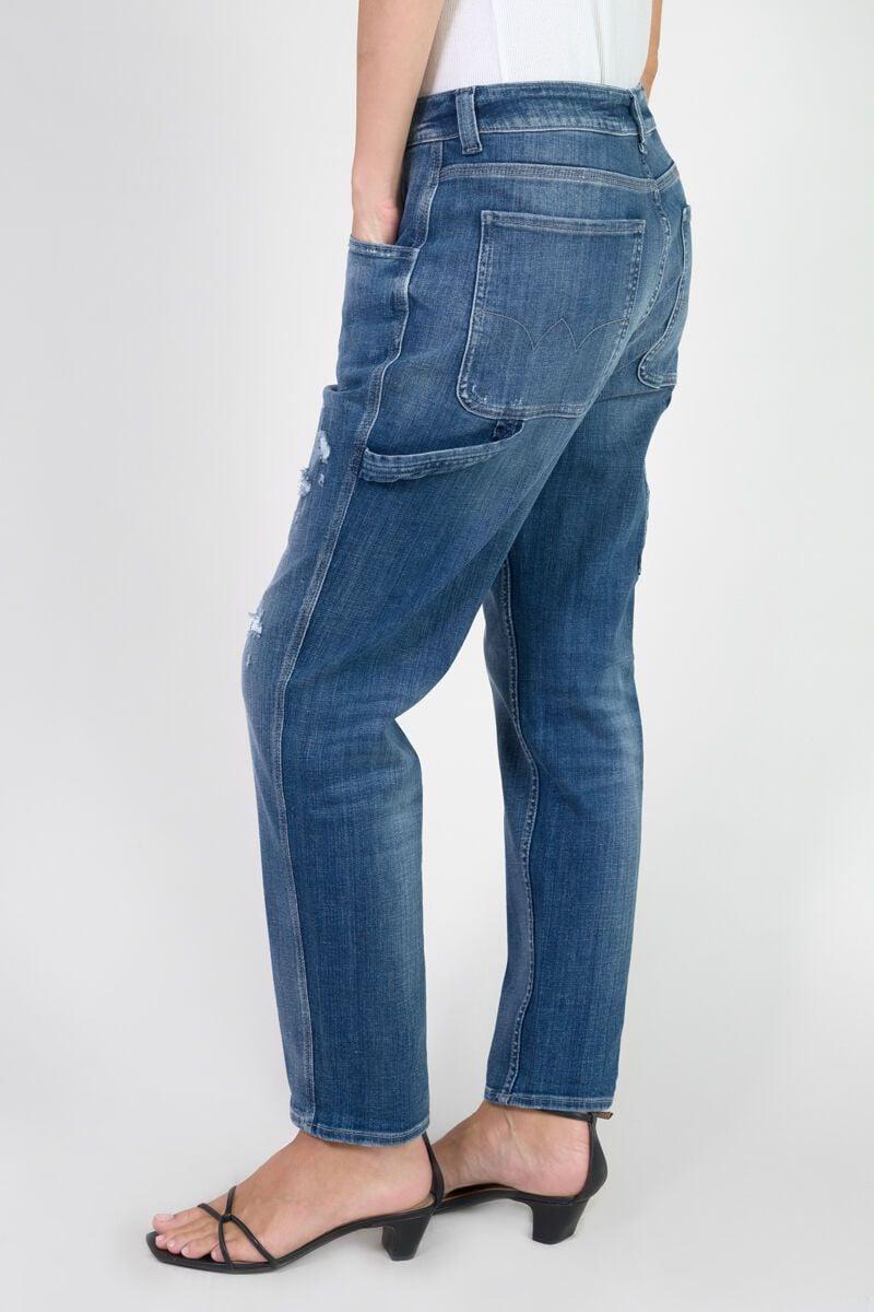 Le Temps Des Cerises Jeans 400/60 Girlfriend Vecta Taille Haute Destroy Bleu N°3