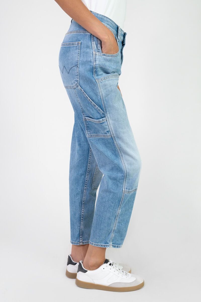 Le Temps Des Cerises Jeans 400/60 Girlfriend Work Taille Haute Bleu N°4