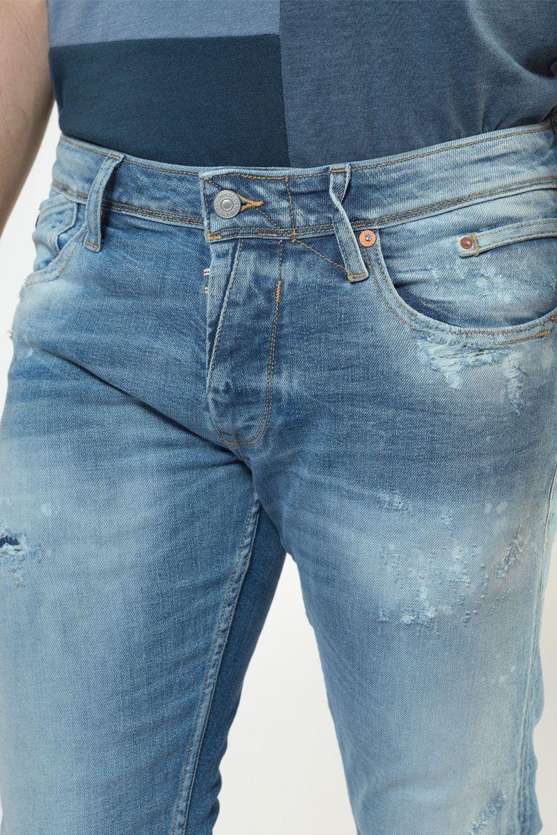 Le Temps Des Cerises Jeans 700/11 Adjusted Bogen Destroy Vintage Bleu N°4