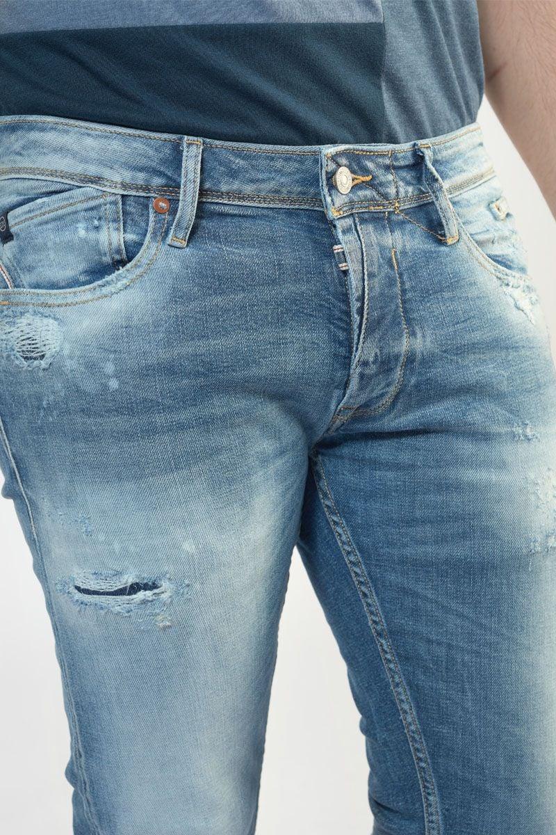 Le Temps Des Cerises Jeans 700/11 Adjusted Bogen Destroy Vintage Bleu N°4