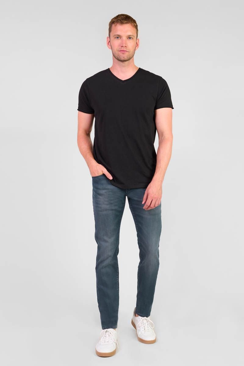 Le Temps Des Cerises Jeans 700/11 Adjusted Musset Enduit Bleu-noir N°3