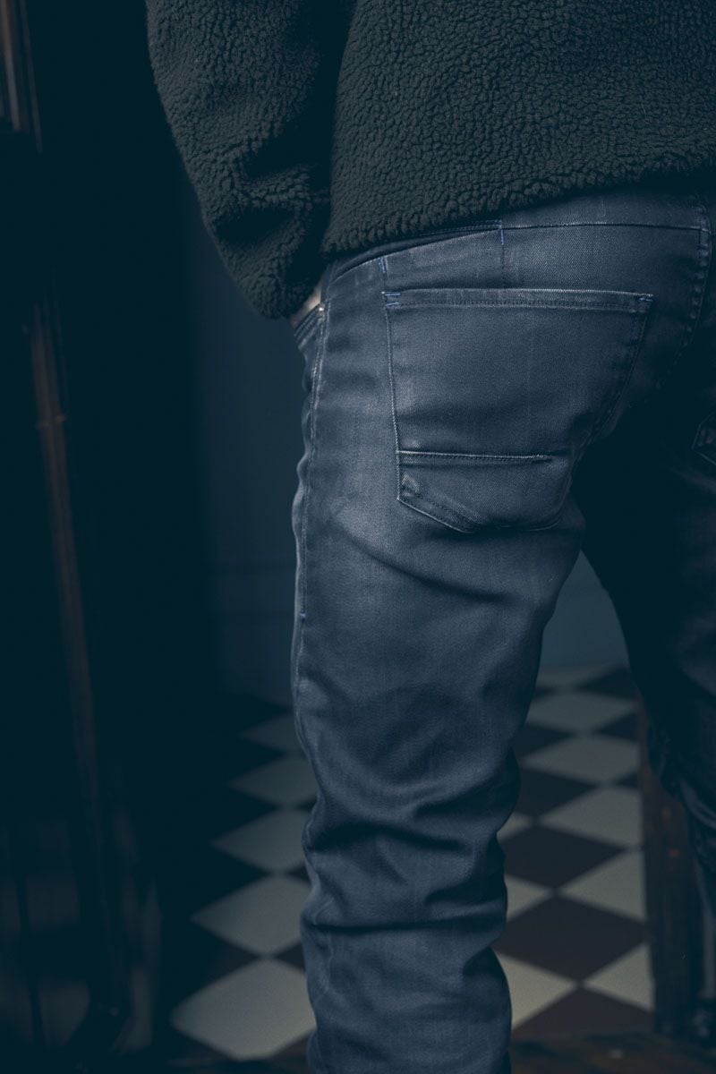 le temps des cerises Jeans 700/11 adjusted Musset enduit bleu-noir N°3