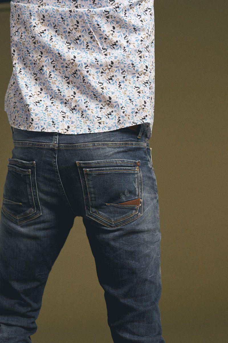 Le Temps Des Cerises Jeans 700/11 Adjusted Oberkampf Destroy Bleu N°3