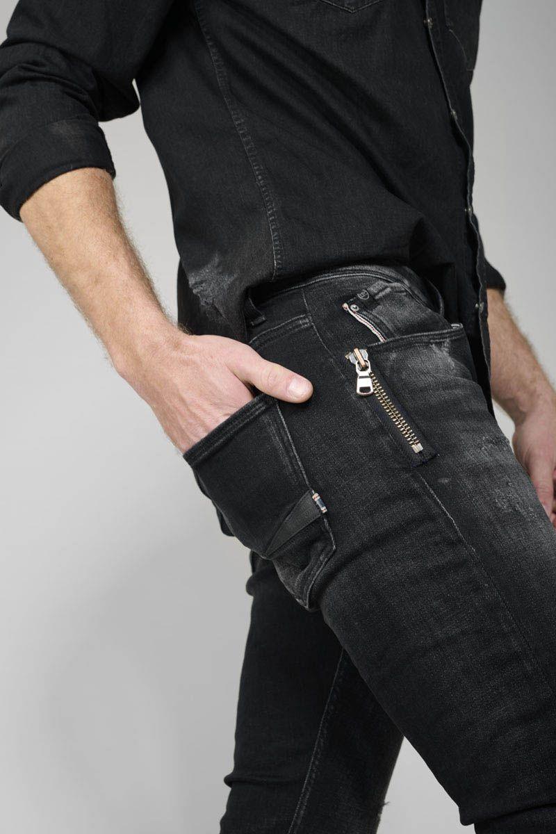 le temps des cerises Jeans 700/11 adjusted Pawel destroy noir N°1
