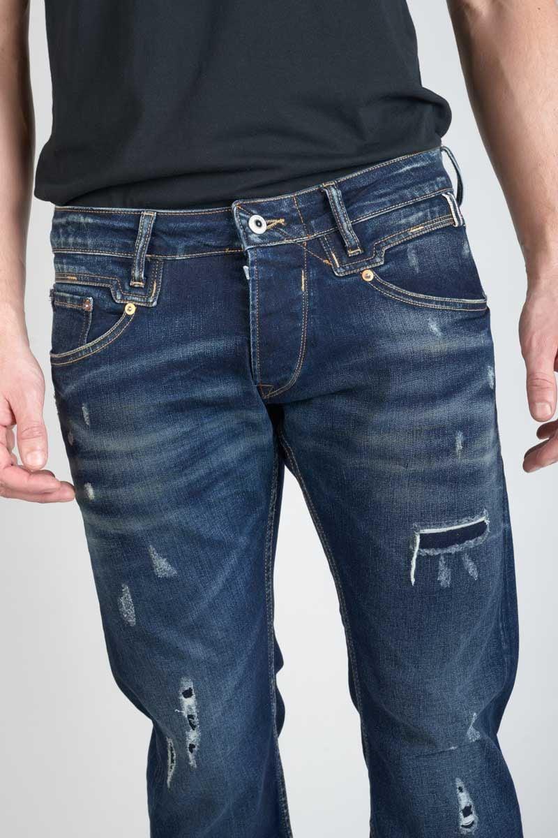 Le Temps Des Cerises Jeans 700/11 Adjusted Skip Destroy Vintage Bleu N°2