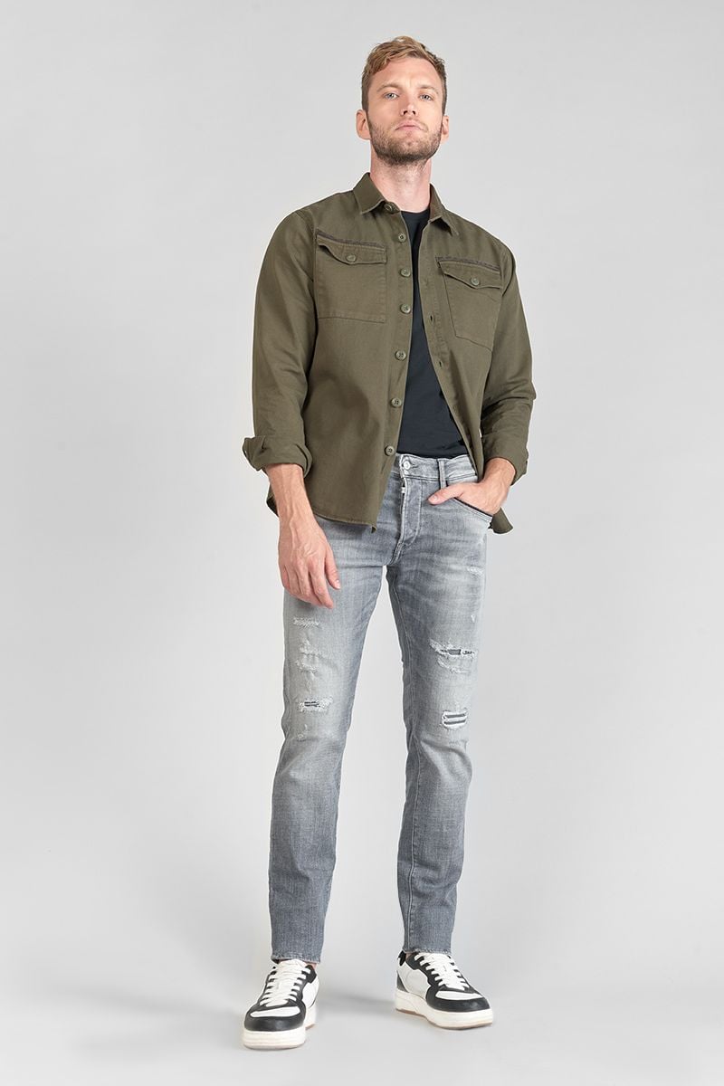 le temps des cerises Jeans 700/11 adjusted Triolet destroy gris N°2