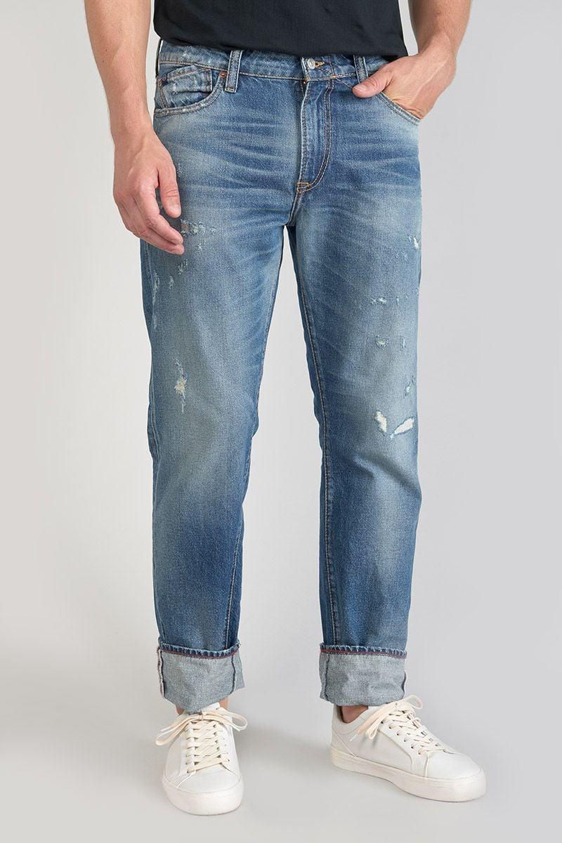 Le Temps Des Cerises Jeans 700/20 Regular Vintage Destroy Vintage Bleu N°3
