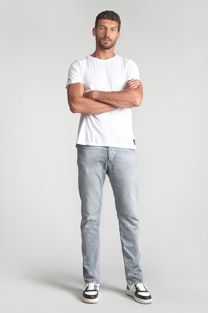 le temps des cerises Jeans 700/22 regular light denim Basic gris N°3