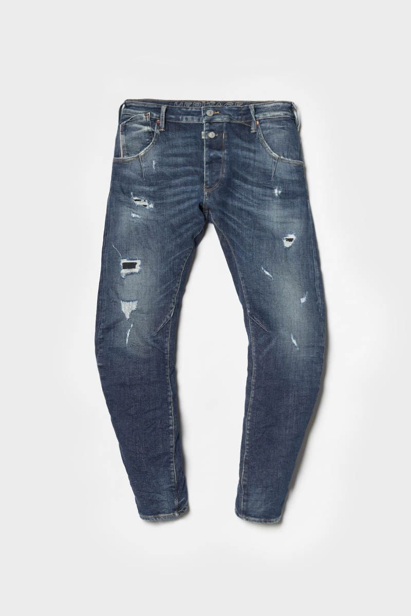 le temps des cerises Jeans 900/03 tapered arqué Alost destroy vintage bleu N°2