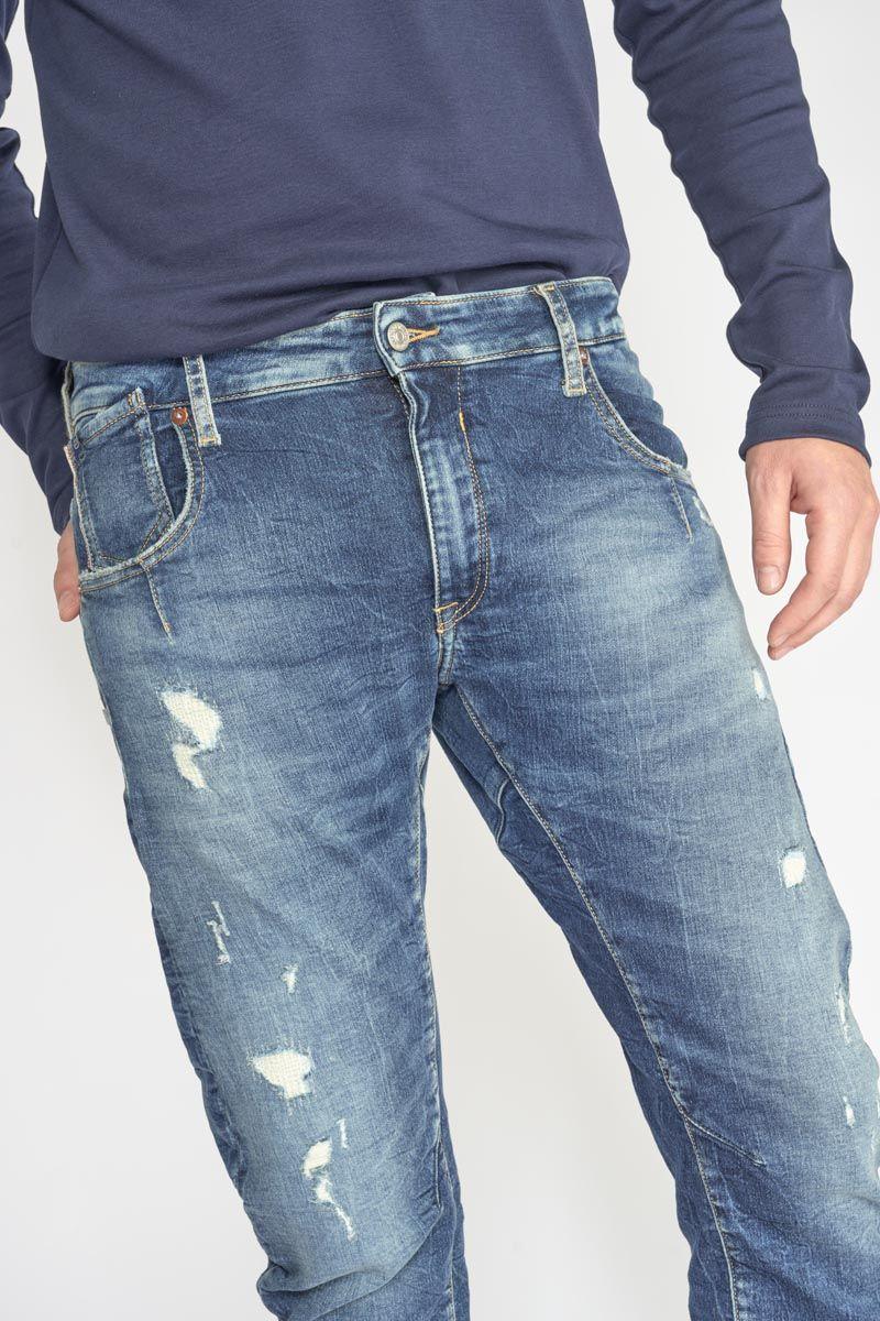 Le Temps Des Cerises Jeans 900/03 Tapered Arqué Destroy Bleu N°2