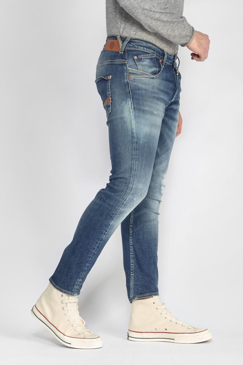 Le Temps Des Cerises Jeans 900/16 Tapered Blacksun Destroy Vintage Bleu N°2