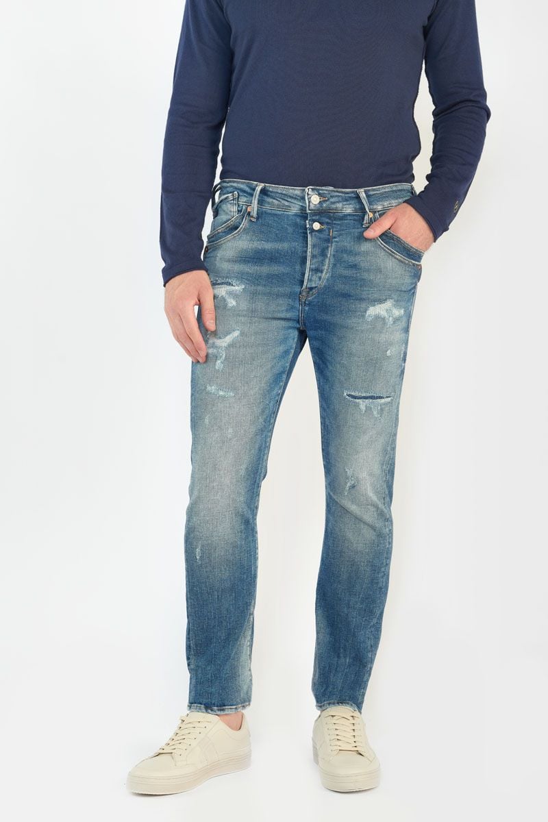 Le Temps Des Cerises Jeans 900/16 Tapered Nagold Destroy Vintage Bleu N°3