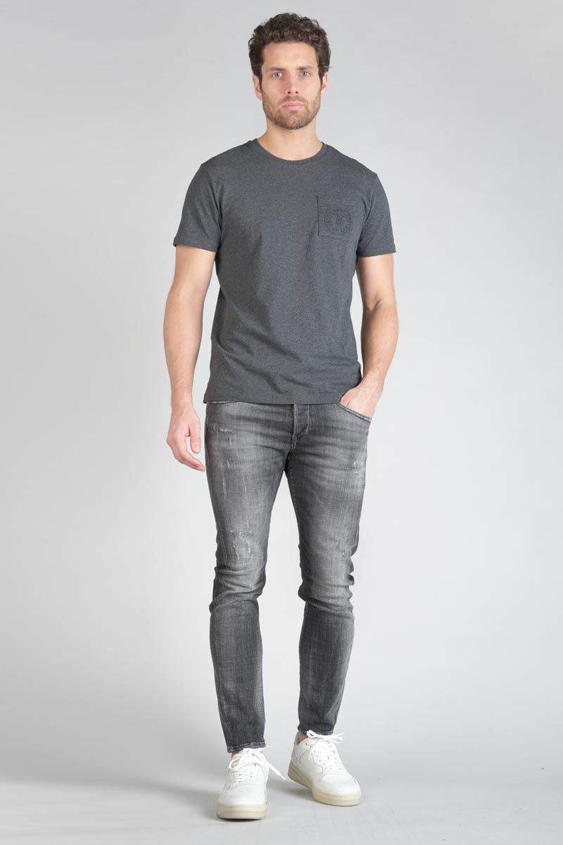 le temps des cerises Jeans 900/16 tapered Odeon destroy gris N°2